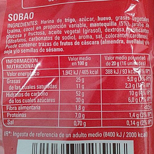 Sobaos - Spanisches Rührteiggebäck mit Butter - 16 Stück 720gr