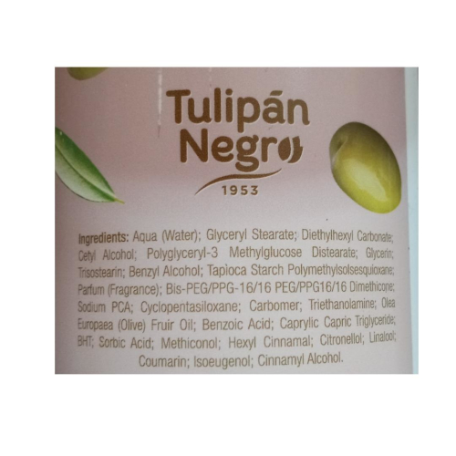 Tulipan Negro: Körperlotion Mittelmeer-Olivenöl 400 ml