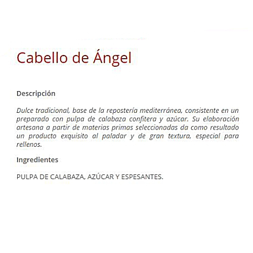Hida: Cabello de Angel - Kürbismarmelade - 520g