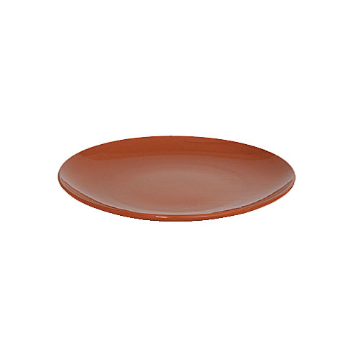 Teller aus brauner Keramik - 14 cm