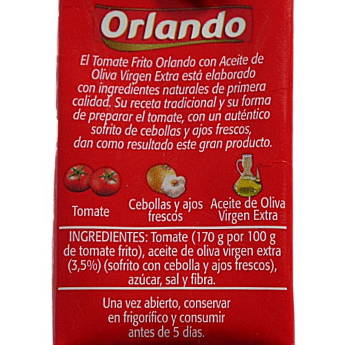 Orlando: Tomate Frito - gewürztes Tomatenpüree mit nativem Olivenöl - 350g