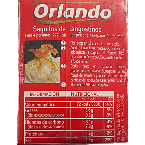 Orlando: Tomate Frito - gewürztes Tomatenpüree mit nativem Olivenöl - 350g
