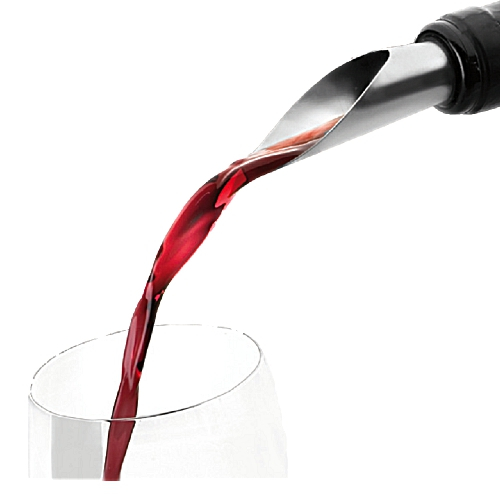 Ibili: Escanciador + 2 Tapones - Aussgiesser für Wein Inox + 2 Stopfen aus Silikon