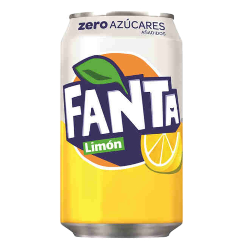 Fanta Zero Limon: Erfrischendes Zitronensaftgetränk (0% Zucker) - 33 cl Dose