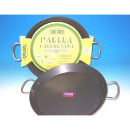 Paellapfanne für ca. 5 Port. - 32 cm aus Edelstahl mit Thermoboden