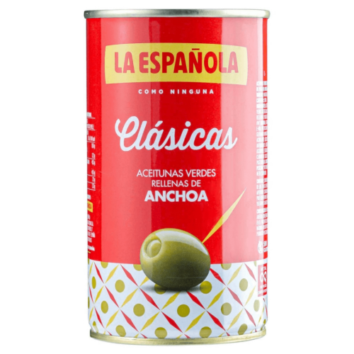 Grüne Oliven mit Anchovipaste gefüllt - Aceituna rellena de anchoa - 130gr
