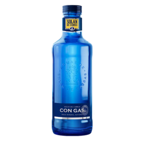 Solan de Cabras con gas - natürliches Mineralwasser mit Kohlensäure - 0,75l Glasflasche