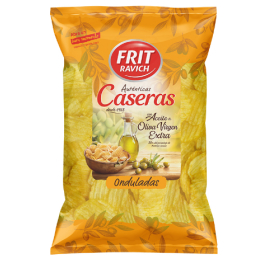 Frit Ravich: Selbstgemachte Kartoffelchips mit Wellenförmig in reinem Oliveöl - Patatas Fritas Caseras Onduladas con Aceite Oliva Virgen - 170g