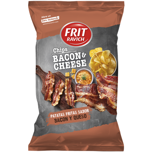 Frit Ravich: Kartoffelchips mit Bacon & Käse Geschmack 125gr