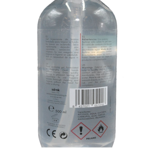 SMK -  Hydroalkohol-Gel mit Aloe Vera - 500 ml