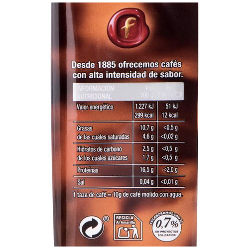 Gemahlener RöstKaffee - Cafe Molido.Tueste natural mezcla 50% - 250g
