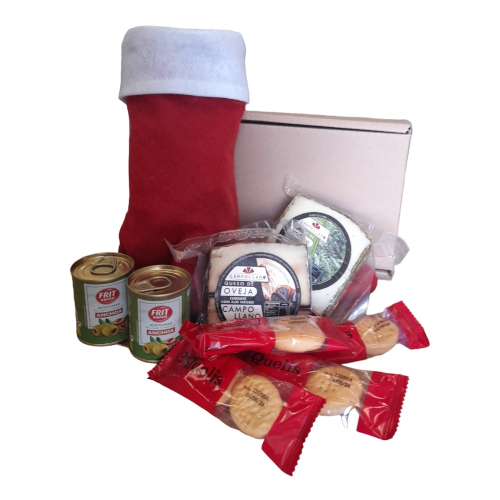 Geschenk: Käse-Set mit Oliven-Mix