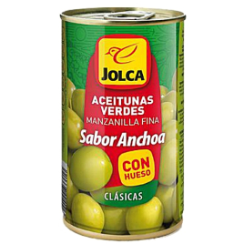 Aceitunas Verdes - Spanische grüne Manzanilla-Oliven - Anchovi-Geschmack