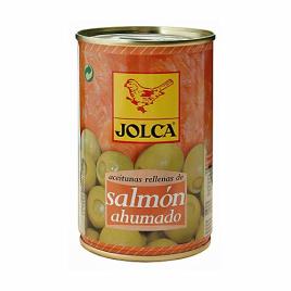 Aceitunas Salmon Ahumado - Spanische grüne Oliven mit geräuchertem Lachspaste gefüllt