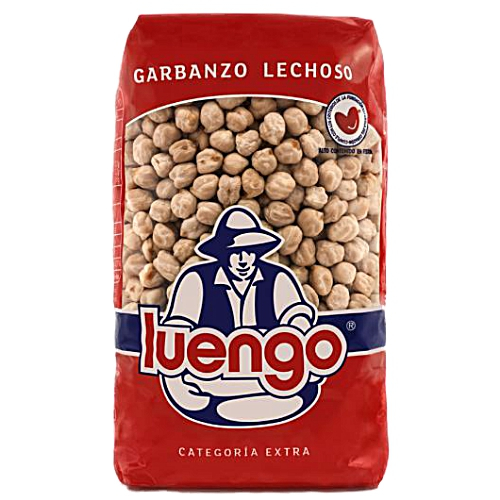 Luengo: Garbanzo Blanco Lechoso - weisse Kichererbsen, getrocknet - 1 kg