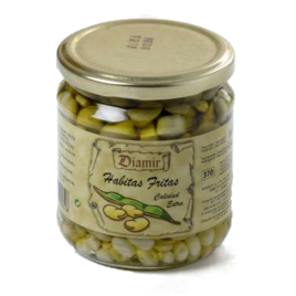 Saubohnenkerne in nativem Olivenöl - 150gr