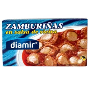 Zamburiñas in Aivar-Sauce aus Spanien, direkt importiert, hochwertige Meeresfrüchte, ideal für spanische Tapas und Feinschmecker.