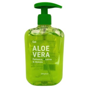 Aloe Vera Gel Flasche, feuchtigkeitsspendend und erfrischend, ideal zur Hautpflege, aus Spanien direkt lieferbar, hochwertige Naturkosmetik.