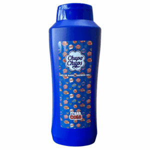 Chupa Chups Duschgel mit Cola-Duft, spanische Leckerei in Dusche, erfrischendes Badeerlebnis, direkt aus Spanien, Kindgerechter Duft, geeignet für Nass- und Hygieneanwendungen.