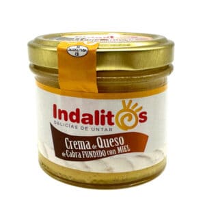 Samtiger Ziegenkäsecreme mit Honig aus Spanien, ideal zum Aufstrich oder Essen. Frische, handgemachte Spezialität direkt aus Spanien, perfekt für Käseliebhaber und Feinschmecker.