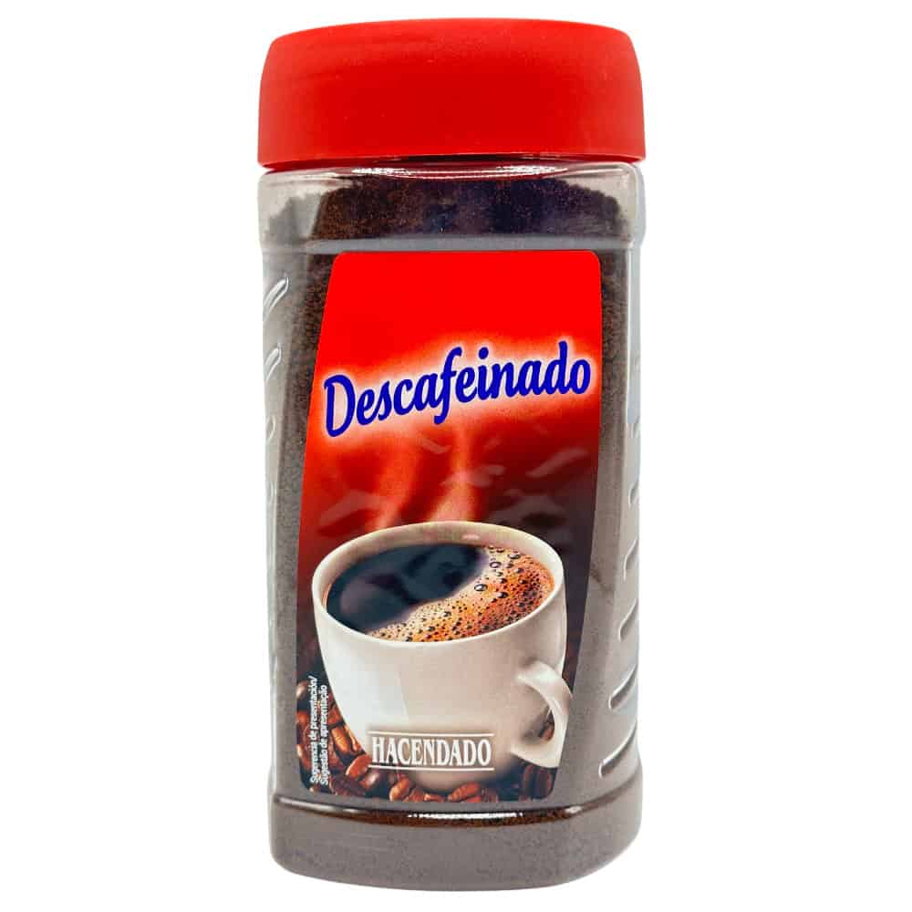 Cafe soluble descafeinado - Löslicher, entkoffeinierter Kaffee - 100 gr Descafeinado Kaffeepulver aus Spanien, ideal für Kaffeezubereitung ohne Koffein, hochwertige Qualität, direkt aus Spanien, mareni.com.
