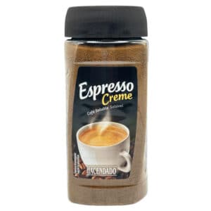 Feines Espresso Creme Kaffee Pulver, löslich, ideal für spanische Kaffeezubereitungen, hochwertig, aromatisch, sofort löslich, luxuriöser Kaffeegenuss, Mareni Spanien.