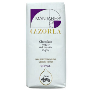 Feinqualität spanische dunkle Schokolade mit 84% Kakao, extra nativem Olivenöl, für Schokoladenliebhaber, direkt aus Spanien.