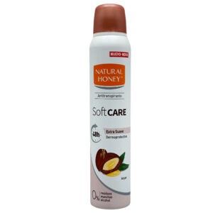 Aerosol-Deodorant mit natürlichem Honig, extra sanft, dermatologisch geschützt, 48h Wirksamkeit, für sensible Haut, ohne Rückstände, ohne Alkohol, spanische Qualität, ideal für den Alltag.