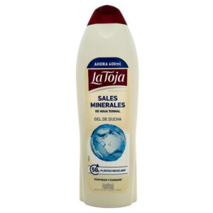 Entfernen Sie Plastikflasche mit Sulfatanreicher Mineralwassersäule für Bad und Körperpflege.