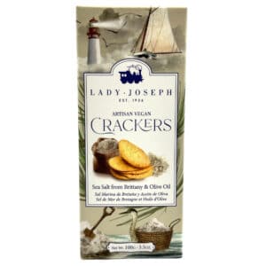 Knuspergebäck aus Spanien, vegan, mit Meersalz und Olivenöl, Lady Joseph, artisanal, 100g, croccanti vegani con sale marino e olio d'oliva, spanischer Snack, glutenfrei, hochwertige spanische Cracker, Lady Joseph Crackers, nachhaltig, glutenfrei, ideal für gesunde Snacks.