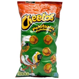 Knabbare Snacks, Cheetos Pelotazos Fußball, spanische Chips mit würzigem Geschmack, ideal für Fußballfans, glutenfrei, pikante Snackdose, perfekt für Partys und unterwegs, kindgerechte Snacks aus Spanien.