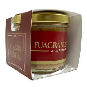 Feurigráv veganskischer Paprikapulver in Glasgefäß, typisch spanische Gewürzmischung, perfekt für mediterrane Küche, authentischer Geschmack, direkt aus Spanien, nachhaltige Bio-Qualität.