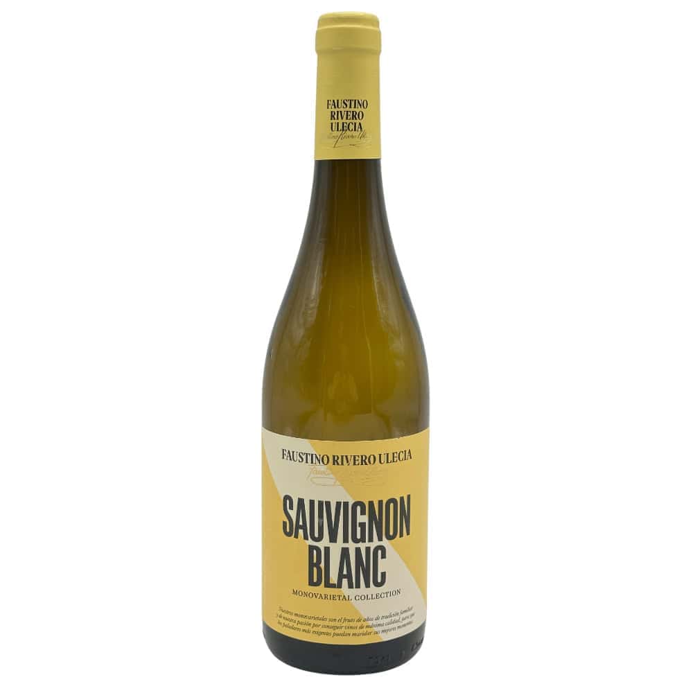 Sauberes Weißweinglas mit spanischem Sauvignon Blanc Wein, bekannt für seine frischen, fruchtigen Aromen und hohe Qualität direkt aus Spanien.