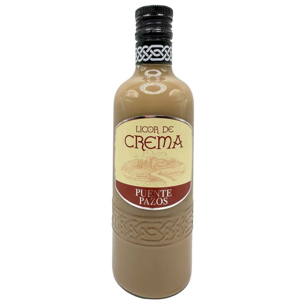Aromatischer Licor de Crema aus Spanien in einer eleganten Flasche mit traditionellem Design, ideal für Genuss und kulinarische Anwendungen.