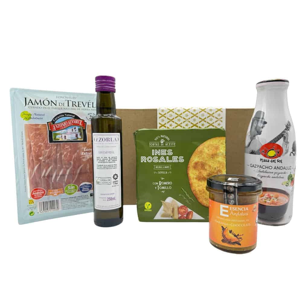 Frisch spanischer Jamón, Olivenöl, Tortilla und Spezialitäten aus Andalusien, direkt aus Spanien, für authentische spanische Genussmomente.