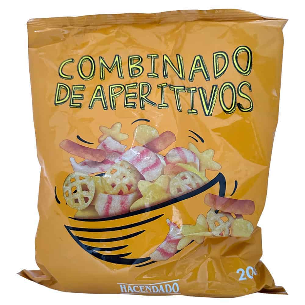 Knabbare Bunter Snack-Mix aus Spanien, ideal für Partys und Treffen, 200g, mit einer Mischung aus verschiedenen knusprigen und würzigen Snacks, direkt importiert aus Spanien.
