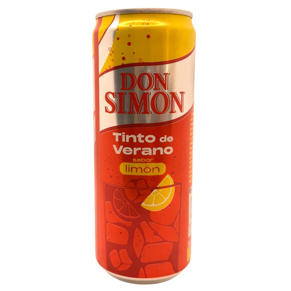 Erfrischende Zitronen-Aperitif aus Spanien, ideal für Sommergetränke, in praktischer Dose von Don Simon.