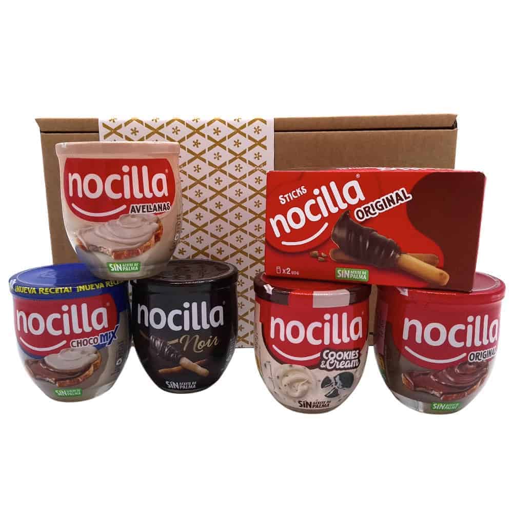 Nocilla Schokoladengenuss-Set mit verschiedenen Geschmacksrichtungen direkt aus Spanien, ideal für Naschkatzen und Dessertliebhaber.