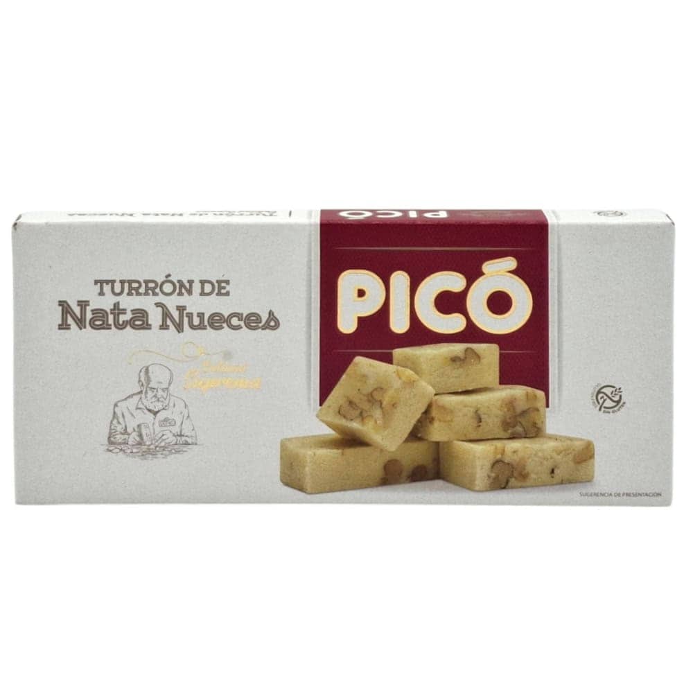 Schweizerischer Spanischer Nusskaramell-Turrón, handgemacht aus Spanien, zart und knusprig, ideal für Süßigkeitenliebhaber.