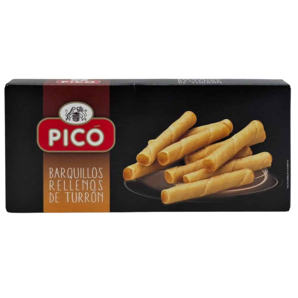 Knabbereien aus Spanien, pikante Turrón-Füllungen, spanische Snacks, traditionell, knusprig, leckere spanische italienische Spezialität, Mareni-Produkt, authentischer Geschmack, spanische Küche, beliebte Appetizer.