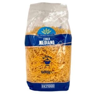FIDEA Medium, spanische Pasta aus harten Weizen, ideal für schnelle Gerichte, 500g Packung, aus Spanien direkt vom Hersteller Mareni.