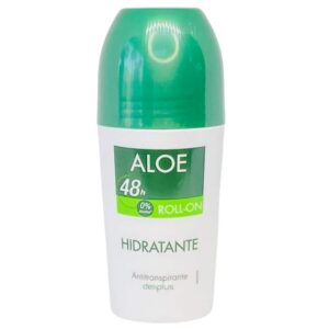 Aloe Roll-On Deo, feuchtigkeitsspendend, 48 Stunden Schutz, parfümfrei, für empfindliche Haut, spanisches Produkt.