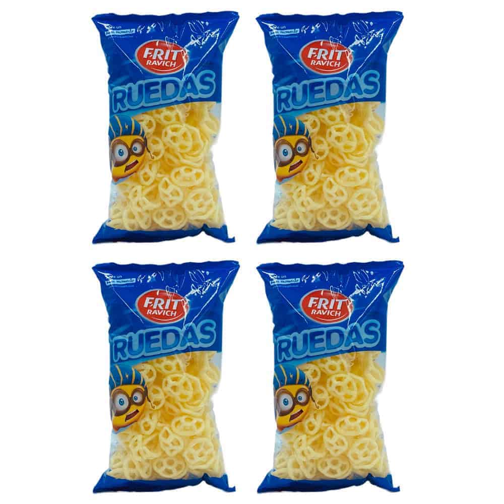 Fritt Ravich Ruedas Pasta, 4er Pack, spanische Teigwaren, Kinderfreundliche Nudeln, Snack aus Spanien, schnelle Zubereitung, vielseitig, ideal für Familien, hochwertige spanische Qualität.