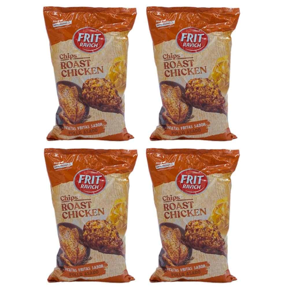 Knusprige spanische Hühnchen-Chips, Frit Ravich, perfekt für Snacks und Partys, direkt aus Spanien.