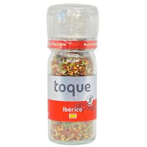 Aromatisiertes Ibérico-Gewürz in praktischer Glasdose für spanische Küche, direkt aus Spanien.