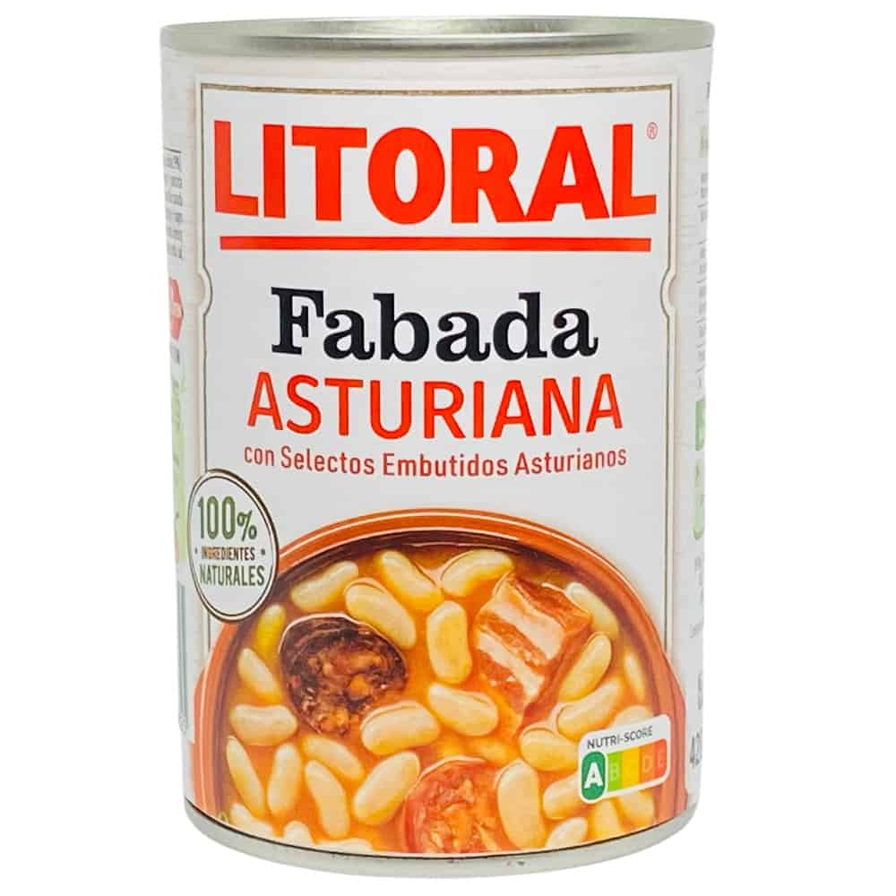 Litoral Fabada Asturiana, spanische Originalware mit asturischen Wurst- und Bohnensorten, 400 g, hergestellt in Spanien für authentischen Geschmack.