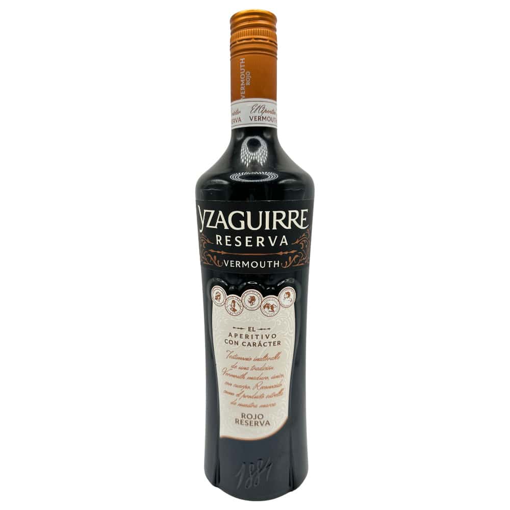 Vermouth Flasche Yzaguirre Reserva rot, spanischer Vermouth aus Spanien, mit traditionellem Charakter und hochwertigen Zutaten, ideal für Cocktails und Aperitifs.