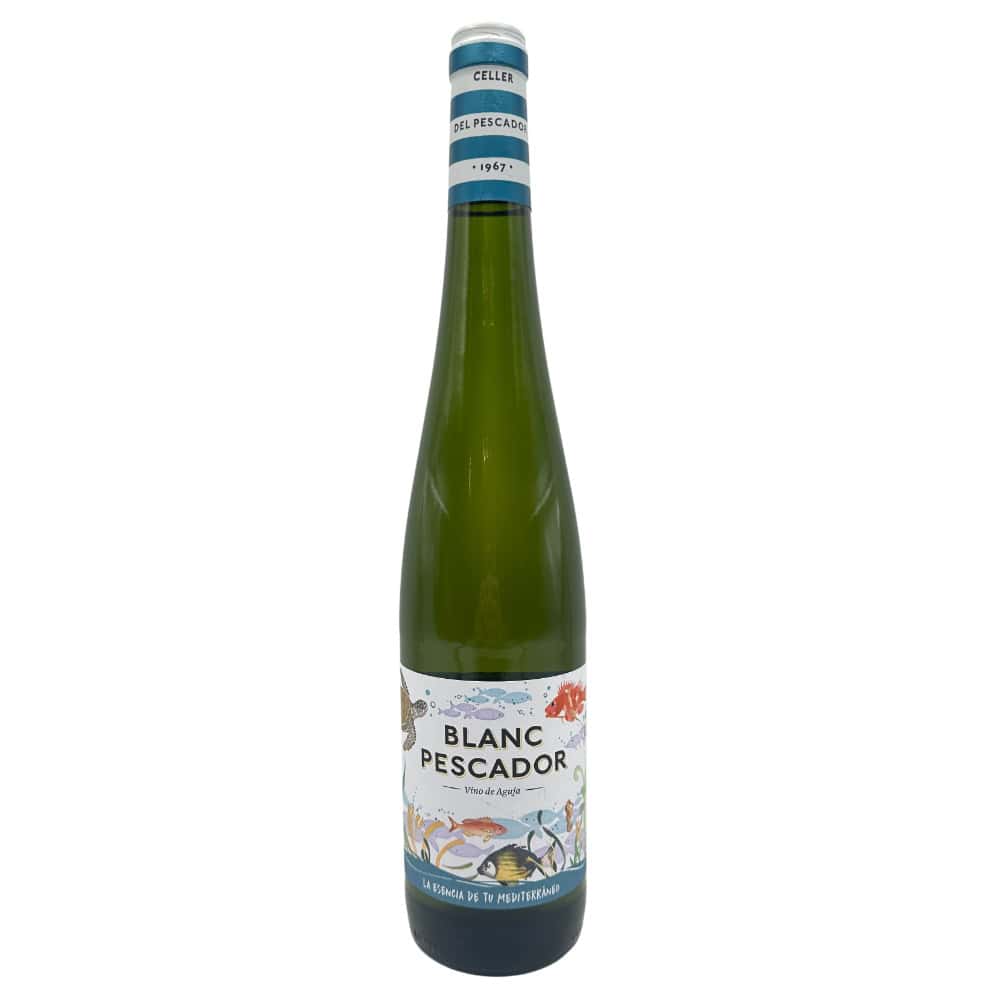 Frühlingsweißwein aus Spanien, Blanc Pescador, hergestellt in mediterraner Region, ideal für Fischgerichte, frisch und aromatisch, direkt aus Spanien, Mareni - direkter Import.