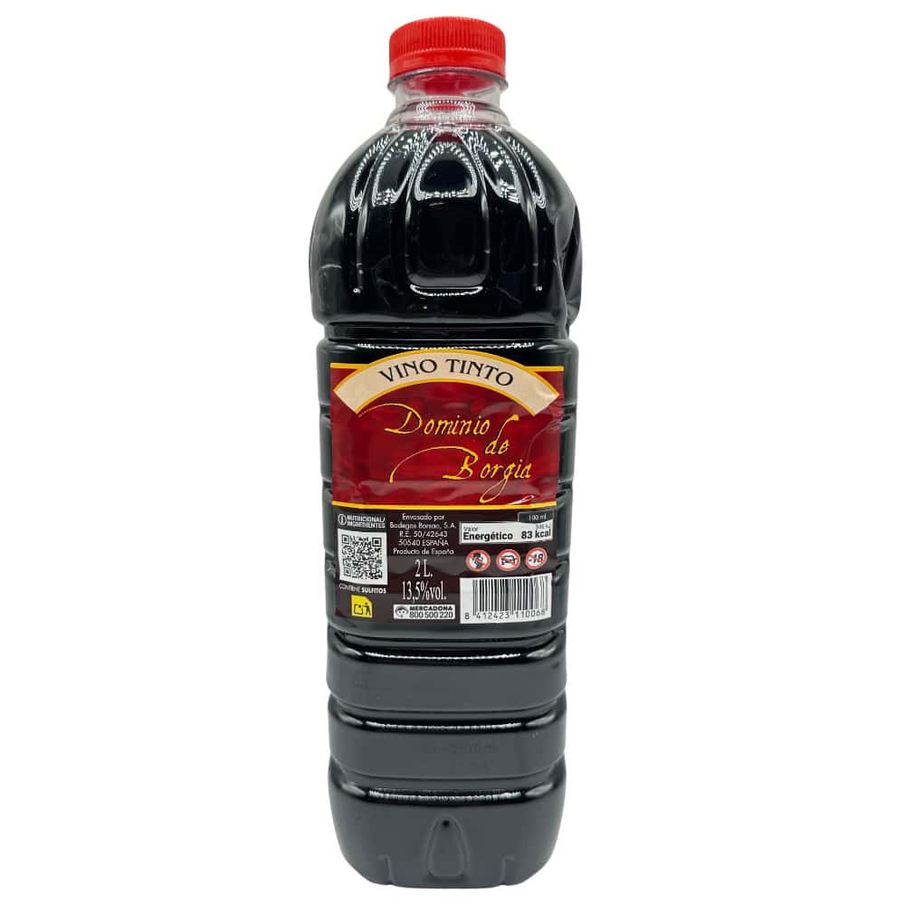 Authentischer spanischer Dominio de Borgia Tinto Rotwein, 2L, 13,5% vol., ideal für Weinliebhaber, direkt aus Spanien bei Mareni kaufen.