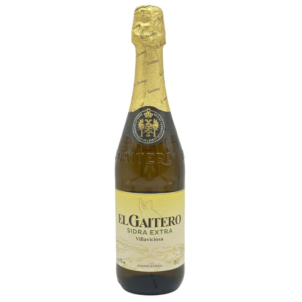 1. Echter spanischer El Gaitero Sidra Extra Villaviciosa, 75 cl, hergestellt in Asturien, ideal für Sidraliebhaber, direkt aus Spanien.